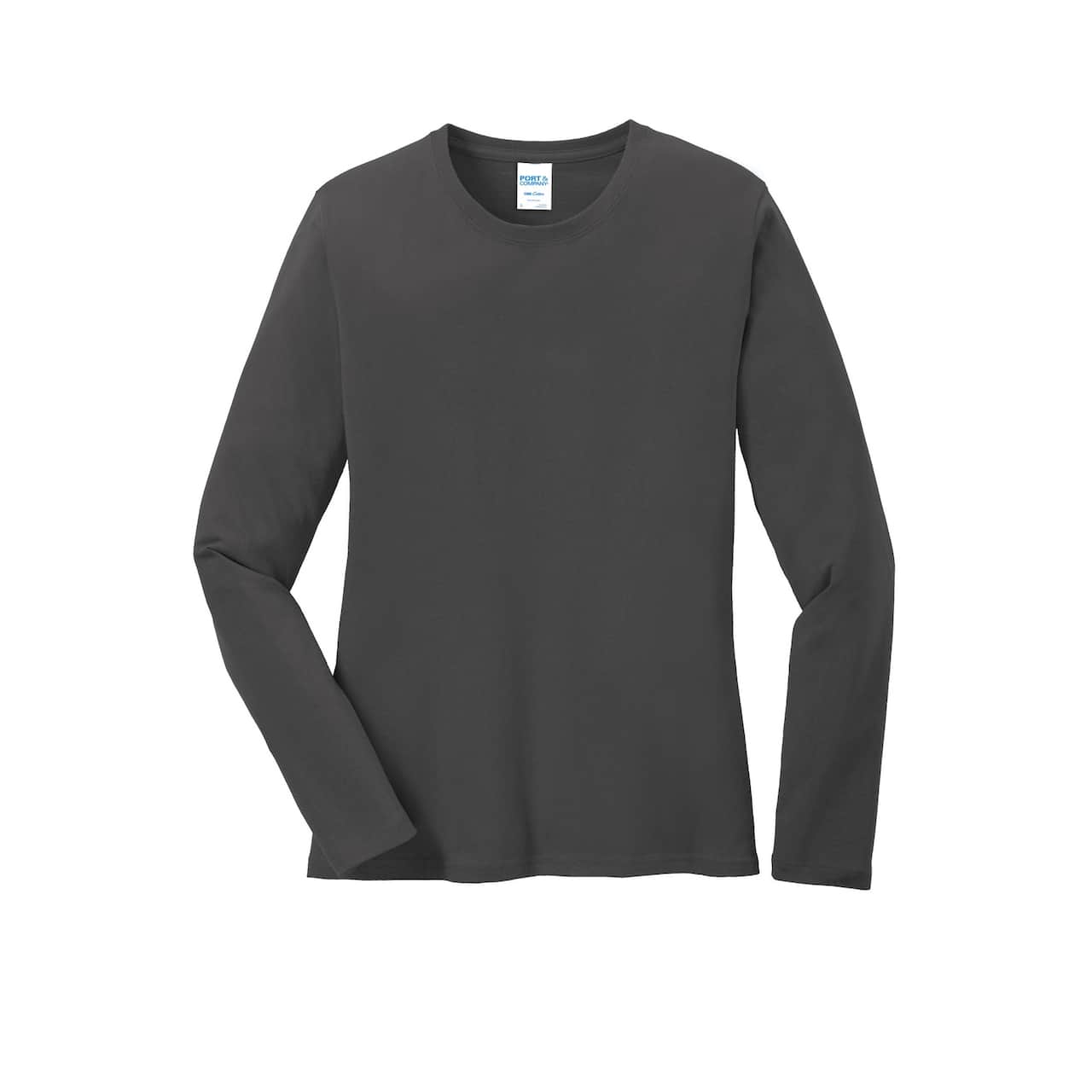 Port & Company® Core Cotton Neutrals Long Sleeve Ladies T-Shirt